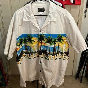 Hawaiian reserve collection button down shirt 2XL